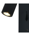 TARIFA III * APLIQUE LECTOR LED 3W 3000K NEGRO TYPE-C CARGADOR